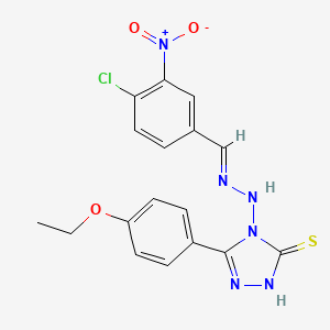 4-Chloro-3-nitrobenzaldehyde [3-(4-ethoxyphenyl)-5-sulfanyl-4H-1,2,4-triazol-4-YL]hydrazone