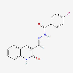 4-Fluoro-N'-((2-oxo-1,2-dihydroquinolin-3-yl)methylene)benzohydrazide