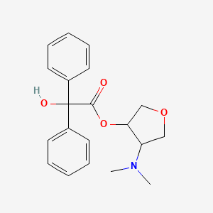 molecular formula C20H23NO4 B15082903 [4-(Dimethylamino)oxolan-3-yl] 2-hydroxy-2,2-diphenylacetate CAS No. 23277-42-1