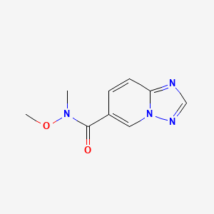 molecular formula C9H10N4O2 B1508294 N-Methoxy-N-methyl-[1,2,4]triazolo[1,5-a]pyridine-6-carboxamide CAS No. 1043902-88-0