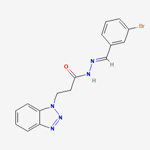 3-(1H-benzotriazol-1-yl)-N'-[(E)-(3-bromophenyl)methylidene]propanehydrazide