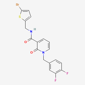 N-((5-Bromothiophen-2-yl)methyl)-1-(3,4-difluorobenzyl)-2-oxo-1,2-dihydropyridine-3-carboxamide