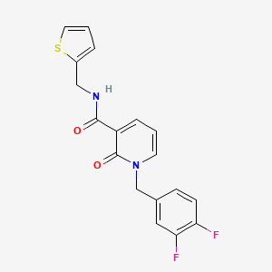 molecular formula C18H14F2N2O2S B1508301 1-(3,4-Difluorobenzyl)-2-oxo-N-(thiophen-2-ylmethyl)-1,2-dihydropyridine-3-carboxamide CAS No. 1001413-87-1