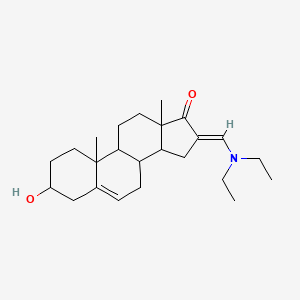 molecular formula C24H37NO2 B15083013 16-Diethylaminomethylene-3-beta-hydroxyandrost-5-EN-17-one CAS No. 26013-75-2