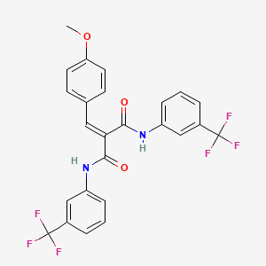 molecular formula C25H18F6N2O3 B15083031 2-(4-methoxybenzylidene)-N,N'-bis[3-(trifluoromethyl)phenyl]propanediamide CAS No. 372184-98-0