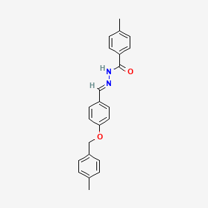 4-methyl-N-[(E)-[4-[(4-methylphenyl)methoxy]phenyl]methylideneamino]benzamide