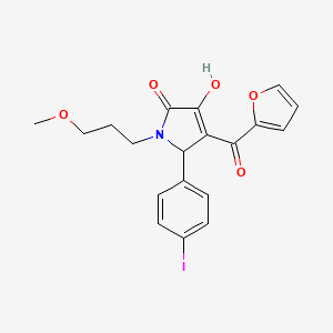 4-(furan-2-ylcarbonyl)-3-hydroxy-5-(4-iodophenyl)-1-(3-methoxypropyl)-1,5-dihydro-2H-pyrrol-2-one