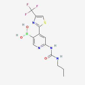 6-(3-Propylureido)-4-(4-(trifluoromethyl)thiazol-2-yl)pyridin-3-ylboronic acid