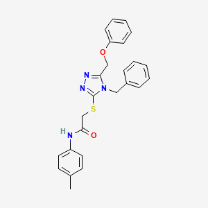 2-{[4-benzyl-5-(phenoxymethyl)-4H-1,2,4-triazol-3-yl]sulfanyl}-N-(4-methylphenyl)acetamide