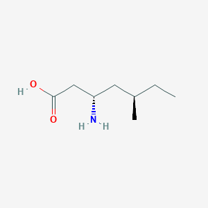 Heptanoic acid, 3-amino-5-methyl-, (3S,5R)-