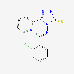 4-((2-Chlorobenzylidene)amino)-5-(pyridin-2-yl)-4H-1,2,4-triazole-3-thiol