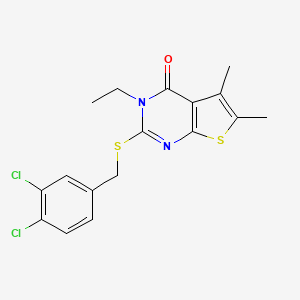 2-((3,4-Dichlorobenzyl)thio)-3-ethyl-5,6-dimethylthieno[2,3-d]pyrimidin-4(3H)-one