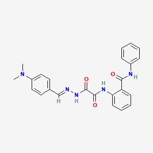 2-(((2-(4-(Dimethylamino)benzylidene)hydrazino)(oxo)AC)amino)-N-phenylbenzamide