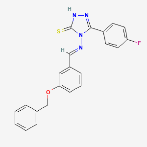 4-({(E)-[3-(Benzyloxy)phenyl]methylidene}amino)-5-(4-fluorophenyl)-4H-1,2,4-triazole-3-thiol