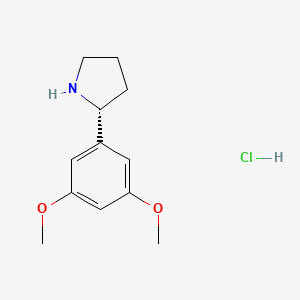 molecular formula C12H18ClNO2 B1508312 (r)-2-(3,5-Dimethoxyphenyl)pyrrolidine hydrochloride 