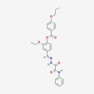 4-(2-(Anilino(oxo)acetyl)carbohydrazonoyl)-2-ethoxyphenyl 4-propoxybenzoate