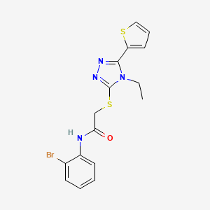 N-(2-Bromophenyl)-2-((4-ethyl-5-(thiophen-2-yl)-4H-1,2,4-triazol-3-yl)thio)acetamide