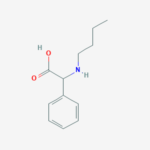 molecular formula C12H17NO2 B15083157 (Butylamino)(phenyl)acetic acid CAS No. 5472-06-0