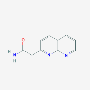 molecular formula C10H9N3O B1508318 2-(1,8-Naphthyridin-2-yl)acetamide 