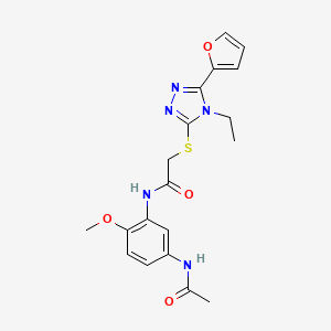 N-(5-acetamido-2-methoxyphenyl)-2-{[4-ethyl-5-(furan-2-yl)-4H-1,2,4-triazol-3-yl]sulfanyl}acetamide