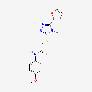 2-((5-(Furan-2-yl)-4-methyl-4H-1,2,4-triazol-3-yl)thio)-N-(4-methoxyphenyl)acetamide