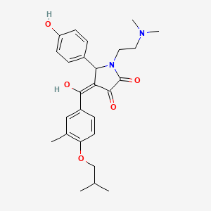 1-[2-(dimethylamino)ethyl]-3-hydroxy-5-(4-hydroxyphenyl)-4-(4-isobutoxy-3-methylbenzoyl)-1,5-dihydro-2H-pyrrol-2-one