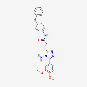 2-{[4-amino-5-(3,4-dimethoxyphenyl)-4H-1,2,4-triazol-3-yl]sulfanyl}-N-(4-phenoxyphenyl)acetamide