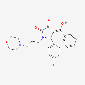 molecular formula C24H25FN2O4 B15083250 (4Z)-5-(4-fluorophenyl)-4-[hydroxy(phenyl)methylidene]-1-(3-morpholin-4-ylpropyl)pyrrolidine-2,3-dione 