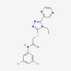 N-(3,5-dichlorophenyl)-2-{[4-ethyl-5-(pyrazin-2-yl)-4H-1,2,4-triazol-3-yl]sulfanyl}acetamide