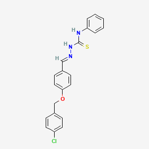 (2E)-2-{4-[(4-chlorobenzyl)oxy]benzylidene}-N-phenylhydrazinecarbothioamide