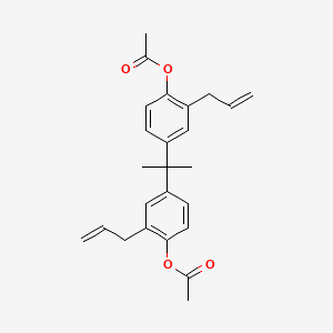 molecular formula C25H28O4 B1508332 4,4'-(1-メチルエチリデン)ビス(2-(2-プロペン-1-イル)-フェノール, 1,1'-ジアセテート CAS No. 1071466-61-9