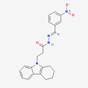 molecular formula C22H22N4O3 B15083354 N'-(3-Nitrobenzylidene)-3-(1,2,3,4-tetrahydro-9H-carbazol-9-YL)propanohydrazide CAS No. 356774-15-7