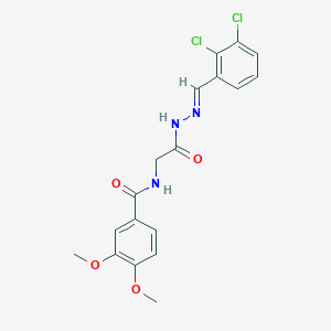 N-(2-(2-(2,3-Dichlorobenzylidene)hydrazino)-2-oxoethyl)-3,4-dimethoxybenzamide