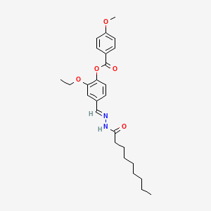 molecular formula C26H34N2O5 B15083389 2-Ethoxy-4-(2-nonanoylcarbohydrazonoyl)phenyl 4-methoxybenzoate CAS No. 767289-26-9