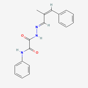 2-(2-(2-Methyl-3-phenyl-2-propenylidene)hydrazino)-2-oxo-N-phenylacetamide