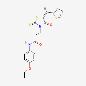 N-(4-ethoxyphenyl)-3-[(5E)-4-oxo-5-(2-thienylmethylene)-2-thioxo-1,3-thiazolidin-3-yl]propanamide