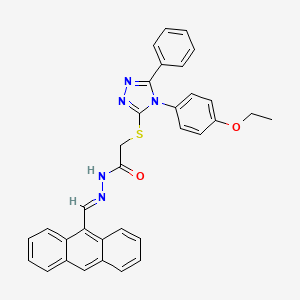 N'-[(E)-9-anthrylmethylidene]-2-{[4-(4-ethoxyphenyl)-5-phenyl-4H-1,2,4-triazol-3-yl]sulfanyl}acetohydrazide