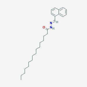 molecular formula C27H40N2O B15083457 N-[(E)-naphthalen-1-ylmethylideneamino]hexadecanamide 