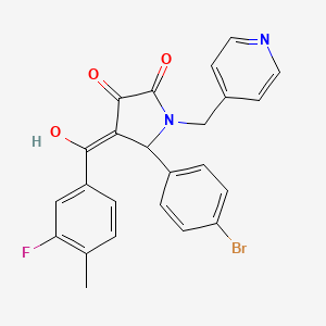 5-(4-bromophenyl)-4-(3-fluoro-4-methylbenzoyl)-3-hydroxy-1-(4-pyridinylmethyl)-1,5-dihydro-2H-pyrrol-2-one