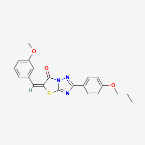 molecular formula C21H19N3O3S B15083473 (5E)-5-(3-methoxybenzylidene)-2-(4-propoxyphenyl)[1,3]thiazolo[3,2-b][1,2,4]triazol-6(5H)-one CAS No. 606953-75-7