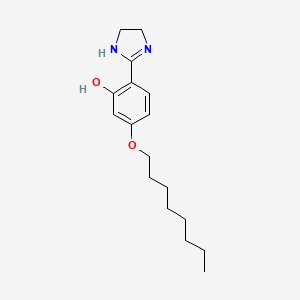 molecular formula C17H26N2O2 B15083485 2-(4,5-Dihydro-1h-imidazol-2-yl)-5-(octyloxy)phenol CAS No. 86840-88-2