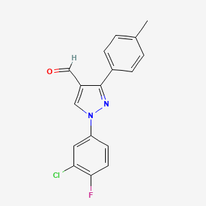 1-(3-Chloro-4-fluorophenyl)-3-P-tolyl-1H-pyrazole-4-carbaldehyde