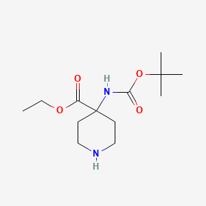 Ethyl 4-((tert-butoxycarbonyl)amino)piperidine-4-carboxylate