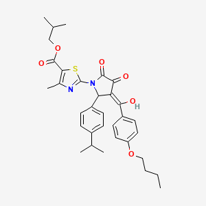 Isobutyl 2-[3-(4-butoxybenzoyl)-4-hydroxy-2-(4-isopropylphenyl)-5-oxo-2,5-dihydro-1H-pyrrol-1-YL]-4-methyl-1,3-thiazole-5-carboxylate