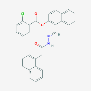 1-(2-(1-Naphthylacetyl)carbohydrazonoyl)-2-naphthyl 2-chlorobenzoate