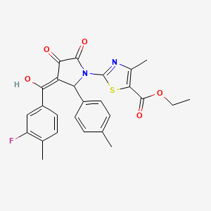 ethyl 2-{3-[(3-fluoro-4-methylphenyl)carbonyl]-4-hydroxy-2-(4-methylphenyl)-5-oxo-2,5-dihydro-1H-pyrrol-1-yl}-4-methyl-1,3-thiazole-5-carboxylate