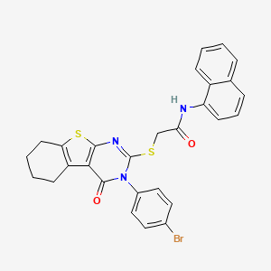 2-((3-(4-Bromophenyl)-4-oxo-3,4,5,6,7,8-hexahydrobenzo[4,5]thieno[2,3-d]pyrimidin-2-yl)thio)-N-(naphthalen-1-yl)acetamide