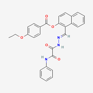 1-(2-(Anilino(oxo)acetyl)carbohydrazonoyl)-2-naphthyl 4-ethoxybenzoate