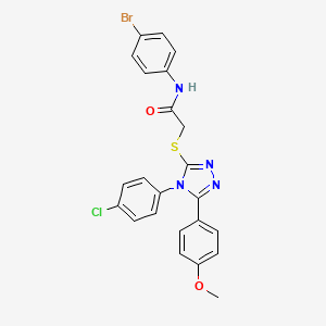 N-(4-bromophenyl)-2-{[4-(4-chlorophenyl)-5-(4-methoxyphenyl)-4H-1,2,4-triazol-3-yl]sulfanyl}acetamide