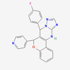 7-(4-Fluorophenyl)-6-(4-pyridinyl)-7,12-dihydro-6H-chromeno[4,3-D][1,2,4]triazolo[1,5-A]pyrimidine